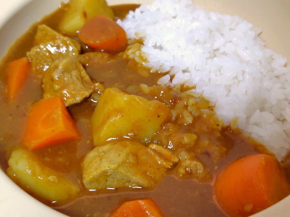 カレーは食材にしっかり火が通っていた
