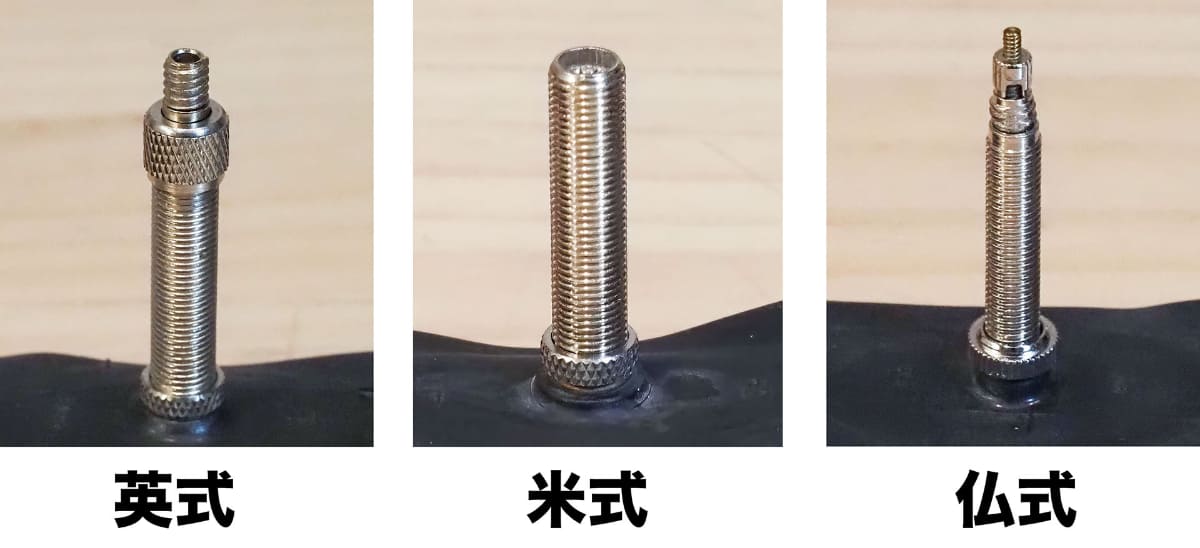 これまで主流だった3つの自転車バルブ