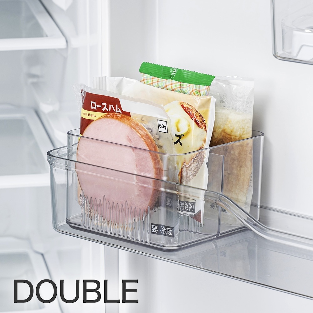 ハムやベーコン、チーズなどの収納に適したDOUBLEサイズ