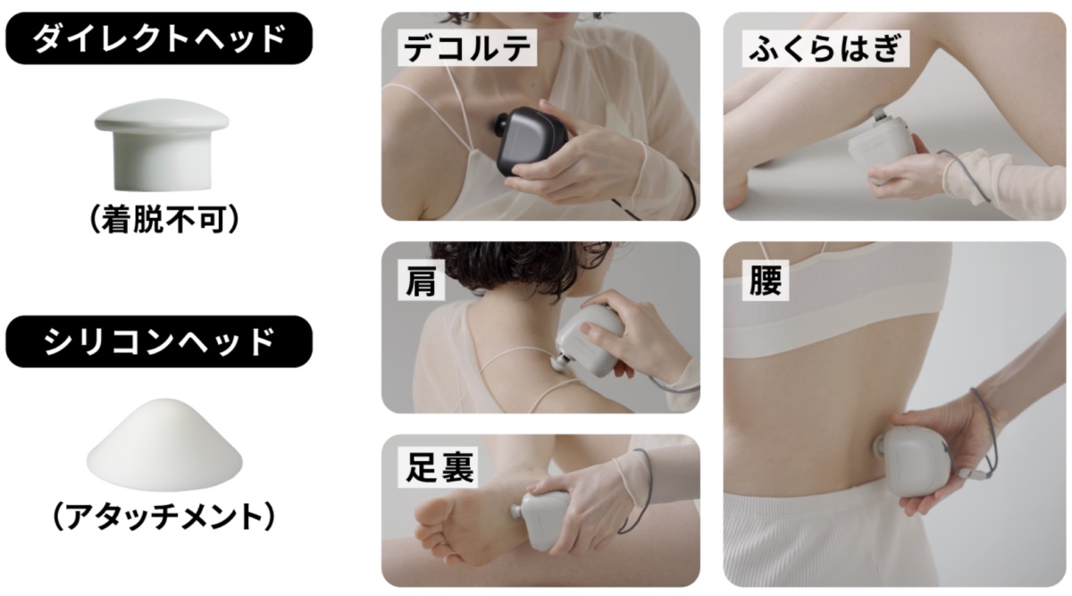 ダイレクトヘッドにシリコンヘッドを被せるように装着する