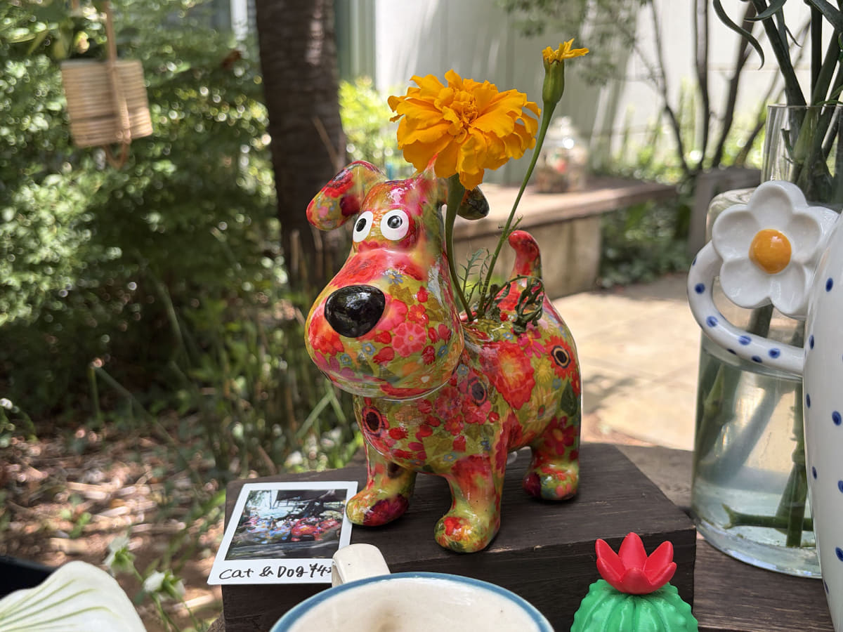 当日は1輪から気軽に選べる季節の切り花をはじめ、かわいらしい鉢植えや部屋をおしゃれに彩る花瓶など、ライフスタイル雑貨も販売