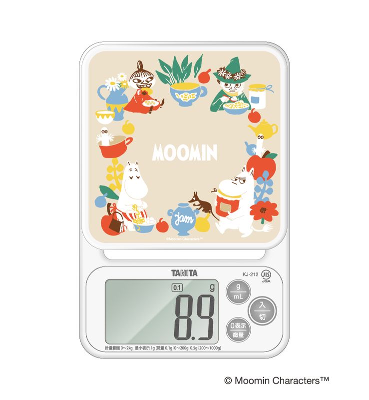 デジタルクッキングスケール「KJ-212 ムーミンモデル」。<br><span class="fnt-70">(c)Moomin Characters</span>