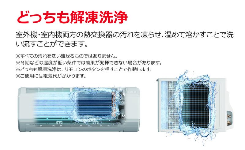 「どっちも解凍洗浄」機能を搭載