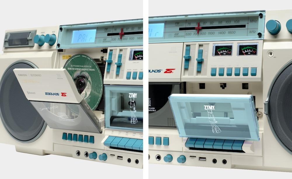カセットテープ、CD、FM/AMラジオなどを再生できる