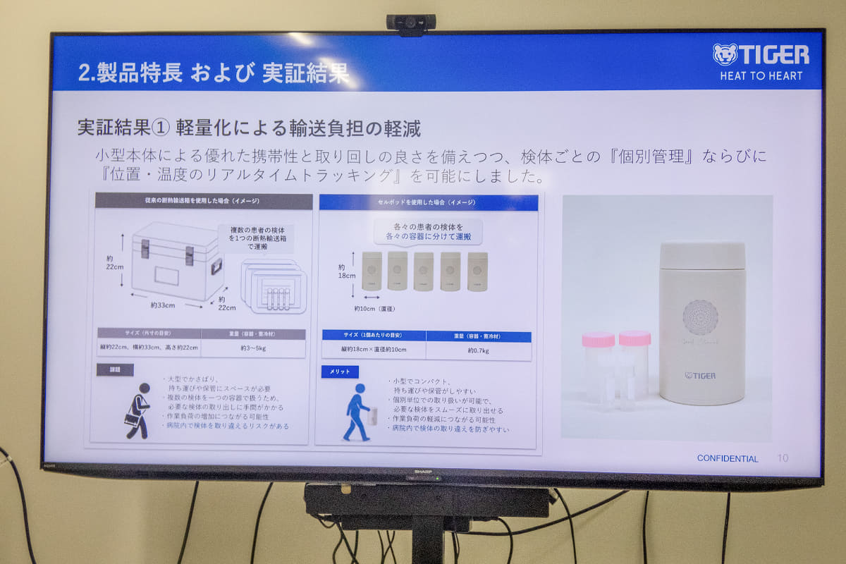 軽量化によって輸送負担が軽減される