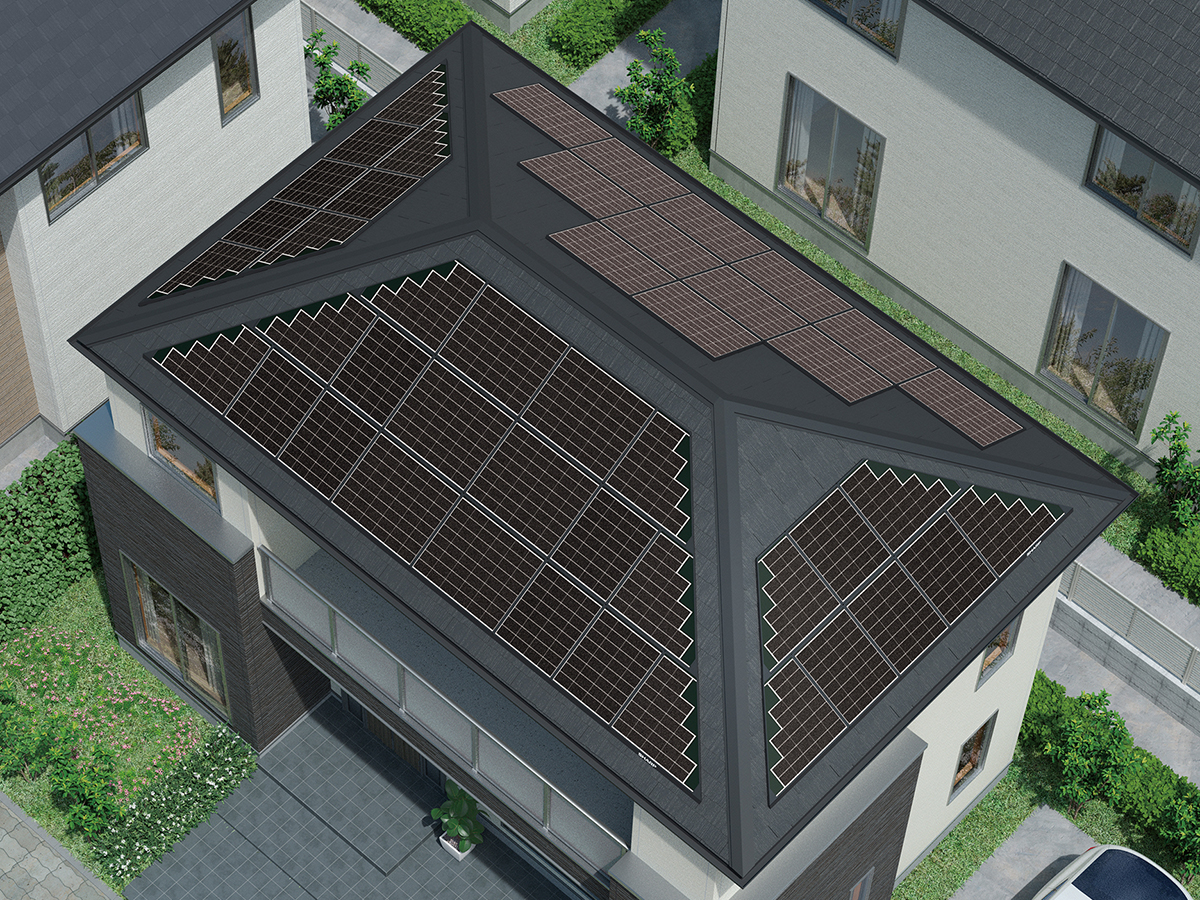ルーフィットタイプの住宅用単結晶太陽電池モジュール「Full Fit」