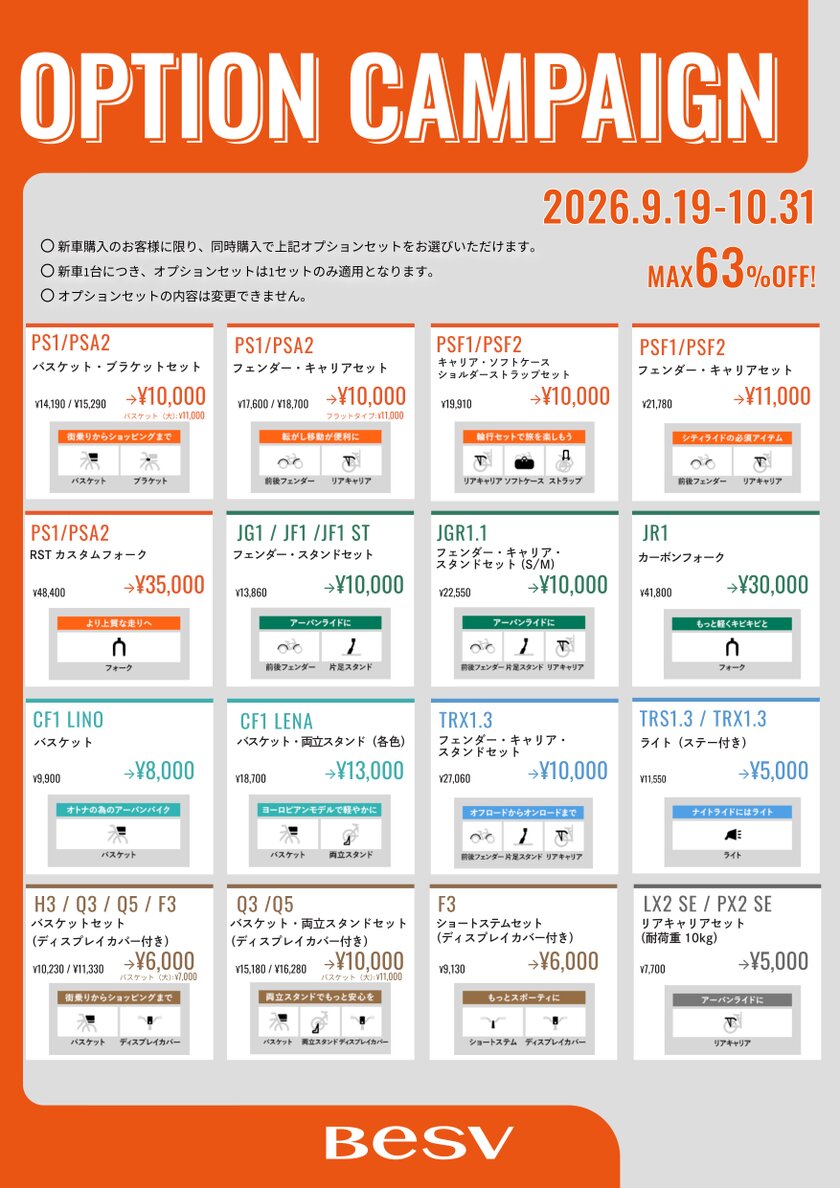 オプションキャンペーン一覧