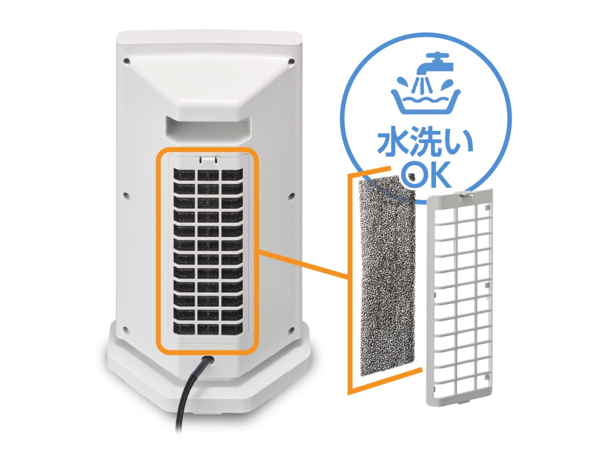 プレフィルターは水洗い可能