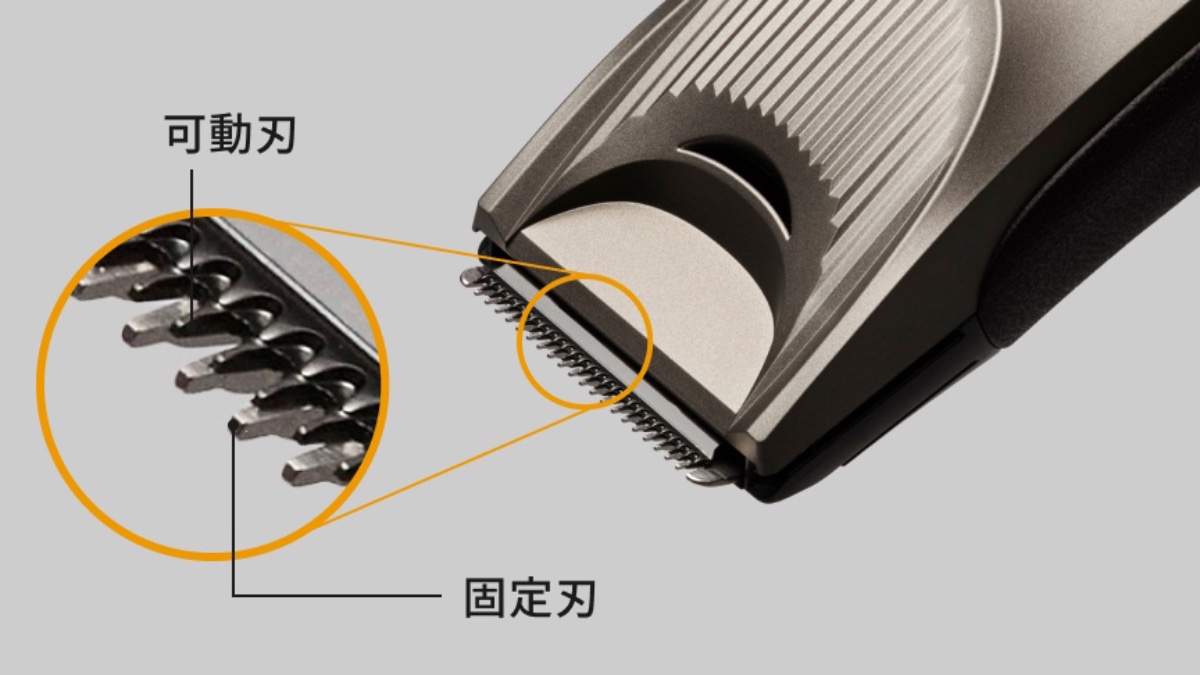 日本製の鋭角可動刃を搭載