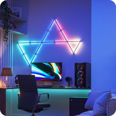 ライトバーをつないで壁にデザインを作れる「Nanoleaf Lines」