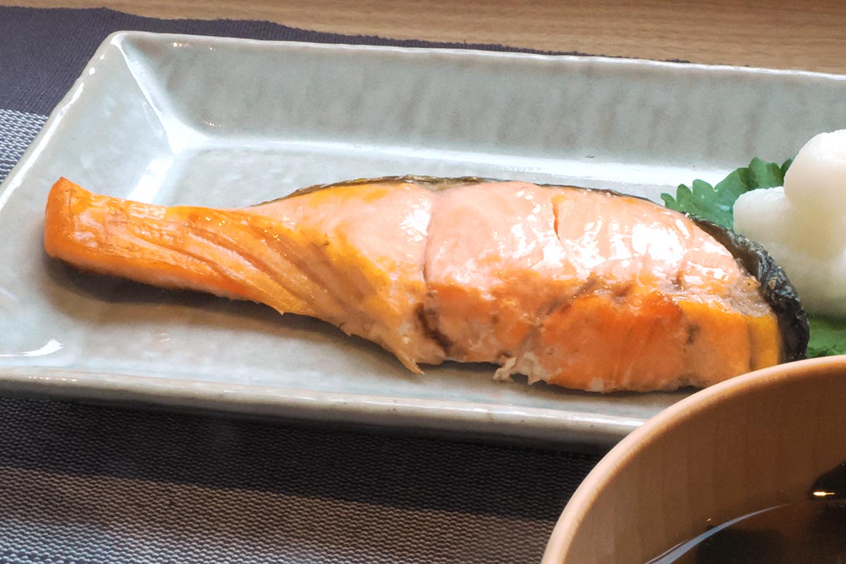 調理の一例。ふっくら感やジューシーさなどを感じられる仕上がりに。皮までおいしく食べられた