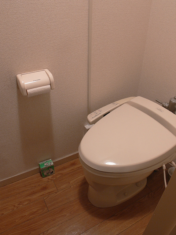 <b>【白熱電球：40W】</b><br>少し暗いが狭い空間なので、まだまだ十分に明るく感じる