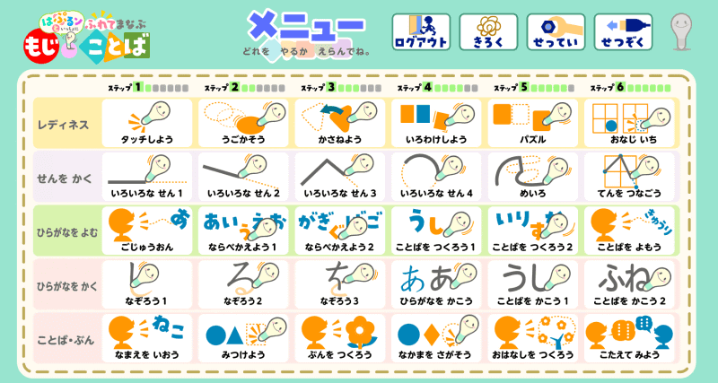 教材の画面