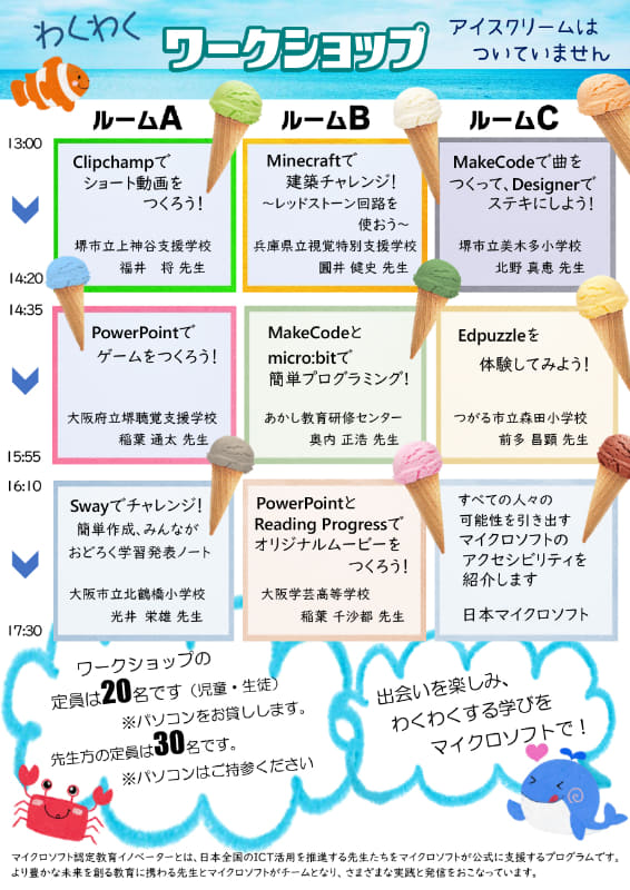 9つのワークショップを実施