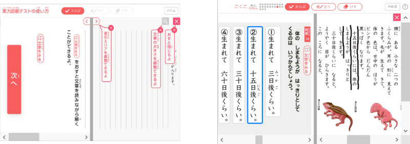 CBT方式で受検しやすい工夫をしたテスト