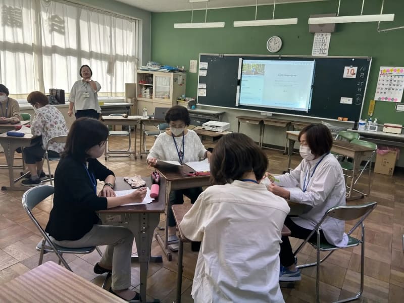 柏市教育支援センターで行われた実証事業の様子