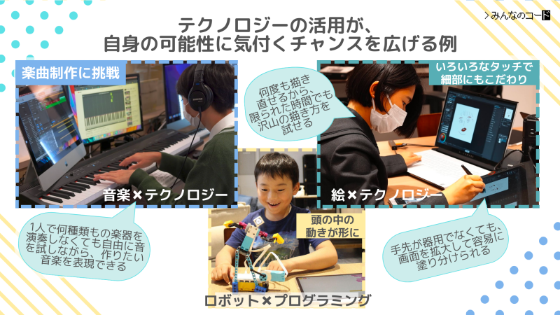 テクノロジーの活用が自身の可能性に気付くチャンスを広げる