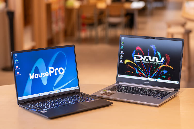 左「MousePro G4-I7U01BK-E」、右「DAIV S4-I7G60SR-D」