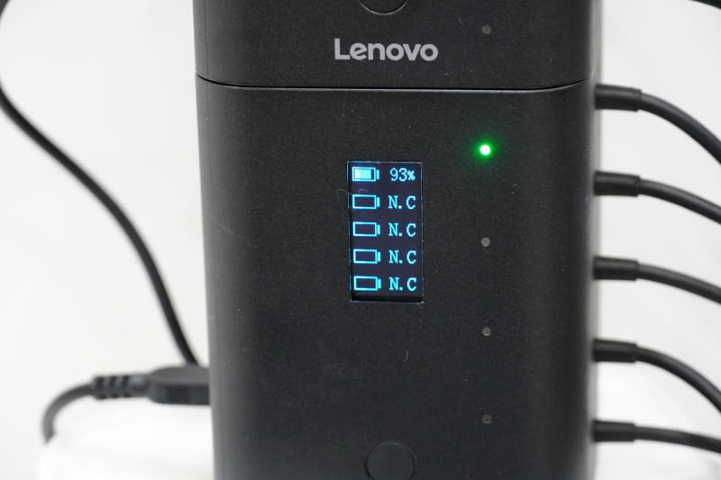 接続したChromebookのそれぞれの充電残量を％で表示