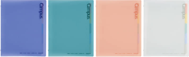 ブルー、グリーン、コーラルピンク、ホワイトの4色