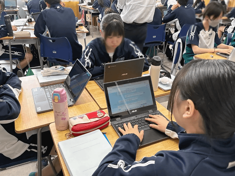 スクールAIを活用している授業の様子