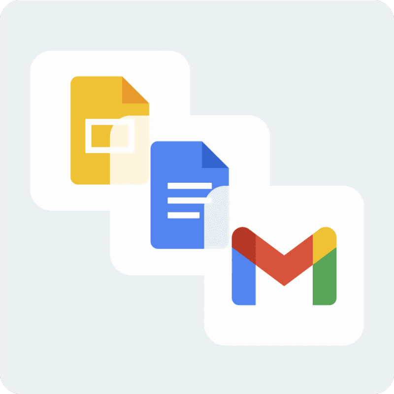 GmailやGoogleドキュメントなどのGoogleアプリからGeminiをすぐに利用できる