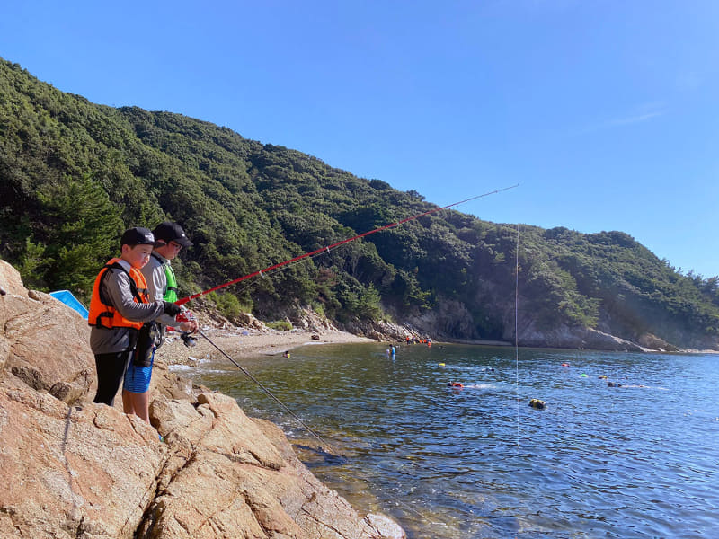 海で食材を調達