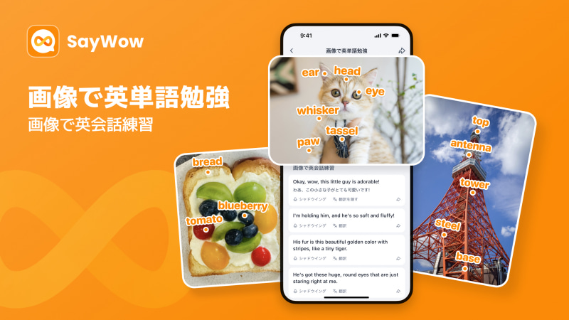 株式会社バベルタワーが、英語学習アプリ「SayWow（セイワオ）」に単語図鑑機能を搭載