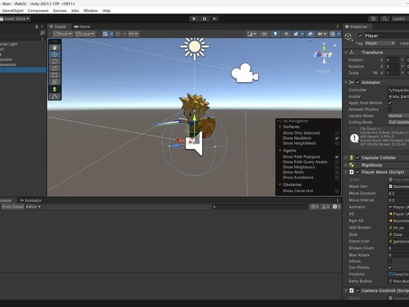 「micro:bit Unityコース」では、micro:bitとUnityを利用して、敵から逃げながらゴールを目指す3D迷路ゲームを作成