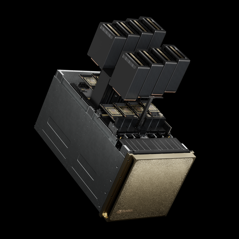 NVIDIA DGX B200を12台接続し、合計96個のGPUによる大規模なAIスーパーコンピューターを構築