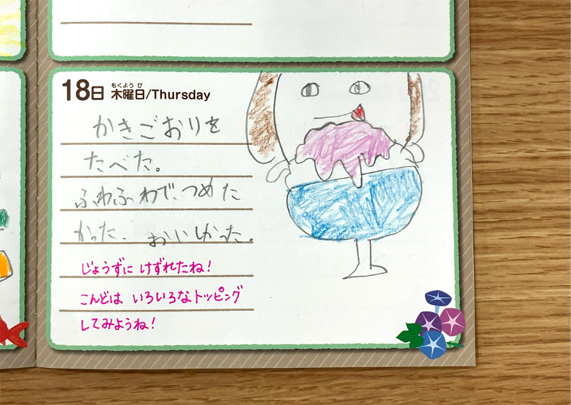 家族からのコメントを記入して子供の自己肯定感を育める