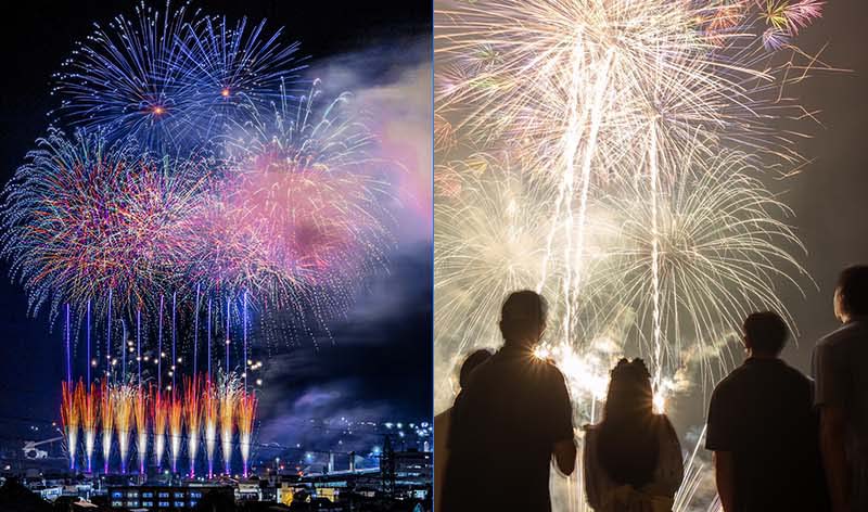 8月14日（木）に開催される千曲川河畔納涼花火大会のイメージ