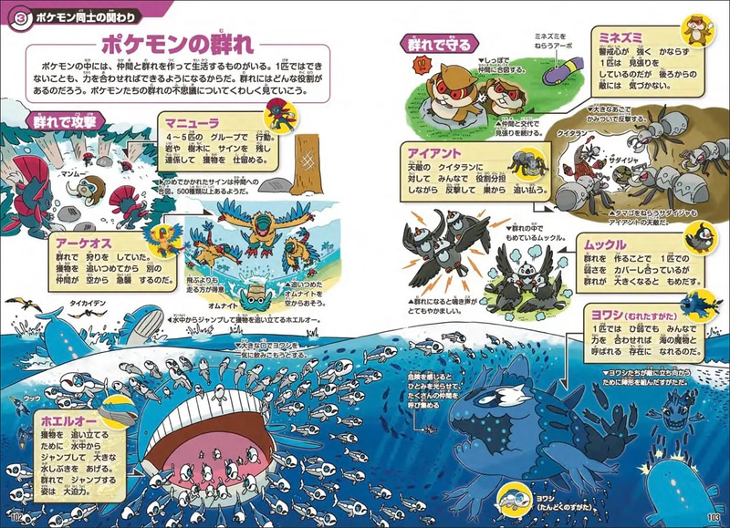 ポケモンの群れに関する図説
