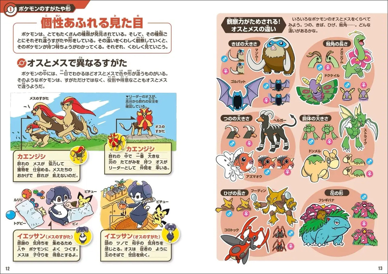 第1章 ポケモンのすがたや形（12～13ページより）