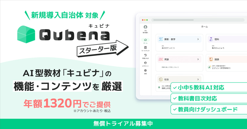 株式会社COMPASSが、1アカウントにつき年額1,320円（税込）で利用できる「キュビナ スターター版」を新規導入自治体向けにリリース