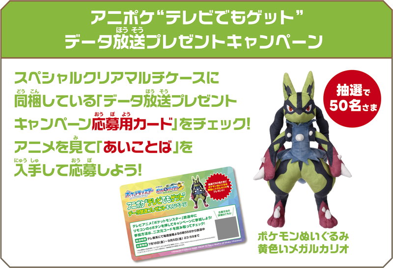 「データ放送プレゼントキャンペーン応募用カード」を同封