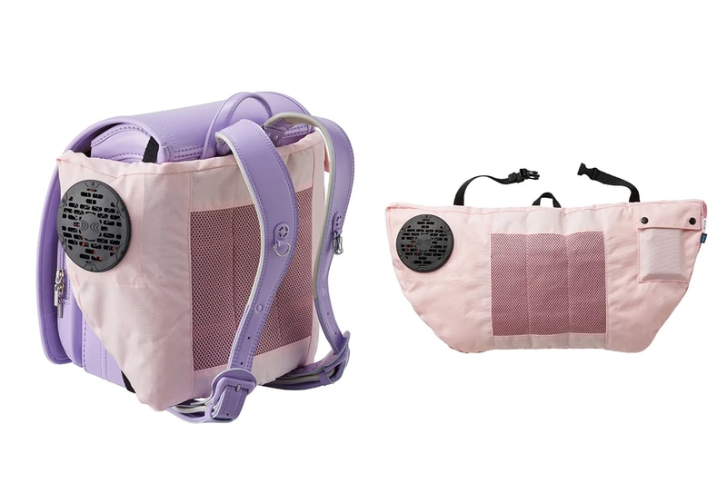 ファンが取り込んだ外気を背中へ送風する「クールパッド」（全2色）