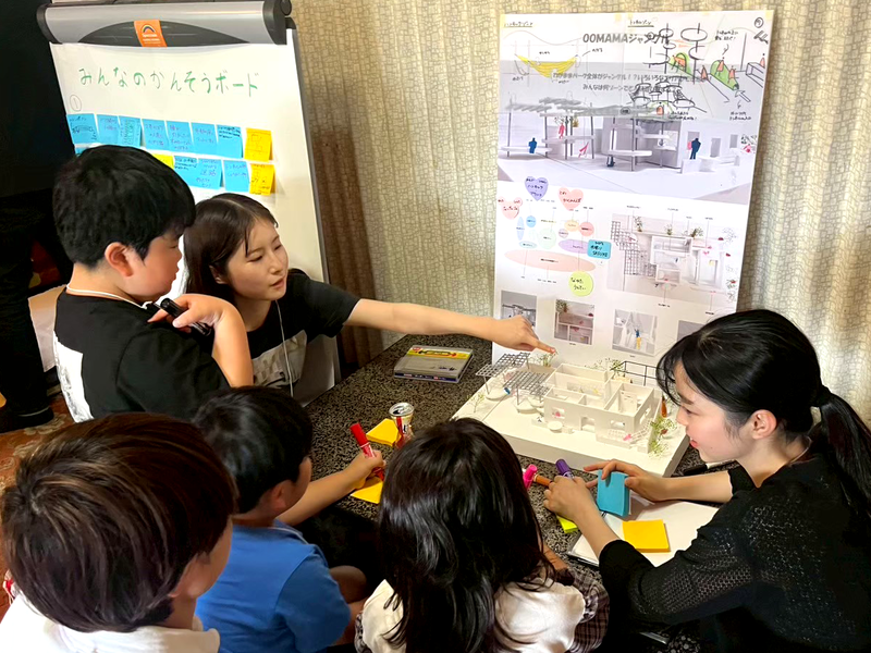 アイデアを考える子供たち