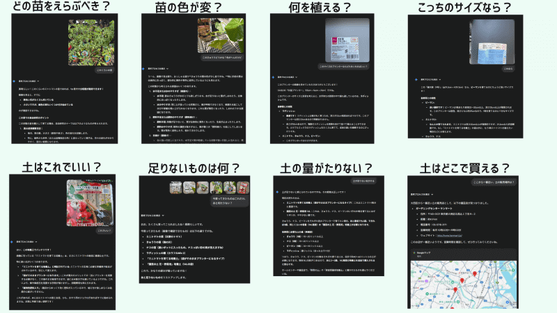 買い物でのGeminiとのやり取り