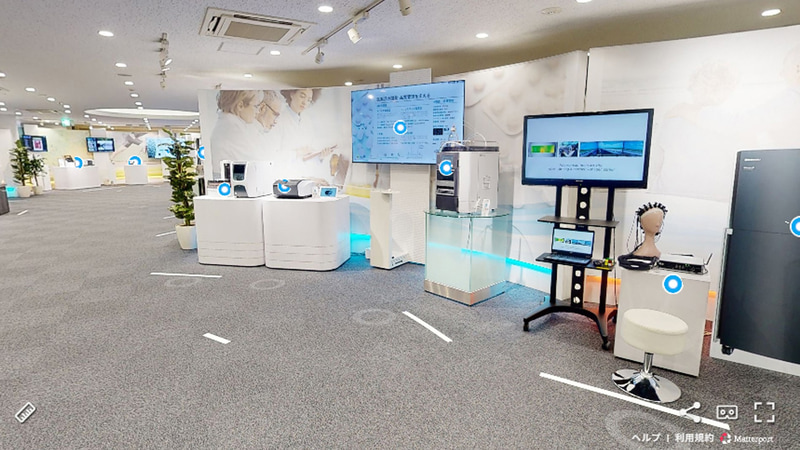 本社の「サイエンスプラザ」をはじめ、島津製作所のショールームは同社のホームページ「<a href="https://www.shimadzu.co.jp/messe/">MESSE SHIMADZU</a>」でバーチャル施設見学ができる