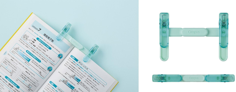 外れにくく、ページ上部の文字が隠れにくい「ブッククリップ」