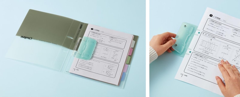 キャンパス 2穴バインダーと一緒に持ち運べるパンチ