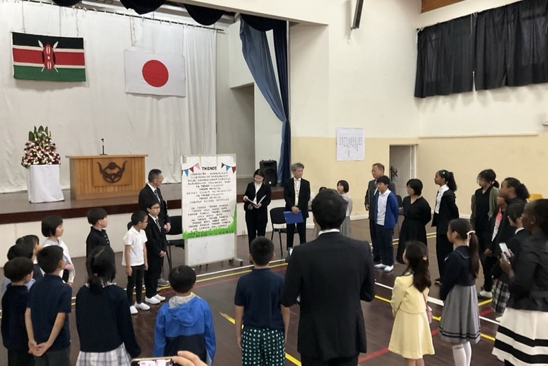 ナイロビ日本人学校、入学式の様子（写真提供：著者）
