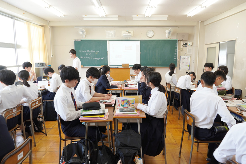 若狭高校・英語の授業の様子