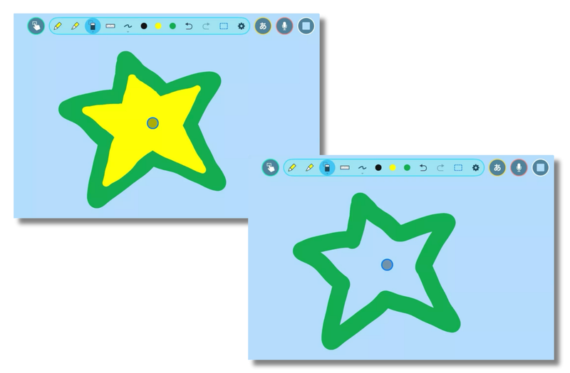 オブジェクト消しゴムは、ストローク単位でオブジェクトの削除が可能
