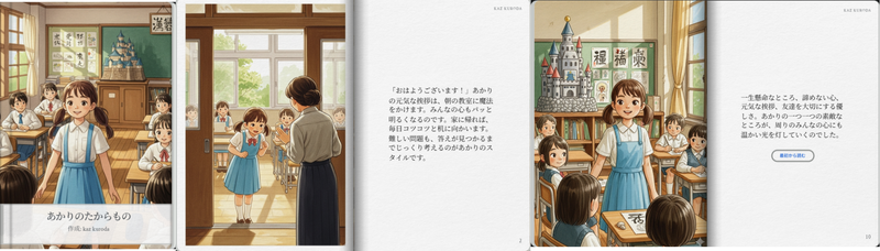 Storybookで生成された『本人の良さを伝える物語』