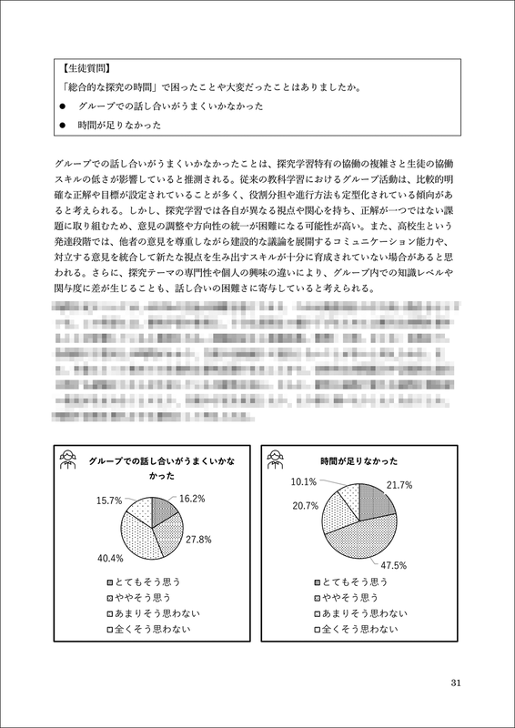 探究学習における課題を分析