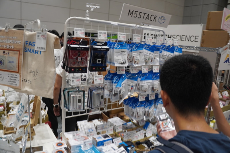スイッチサイエンスのブースの「M5Stack」関連の販売