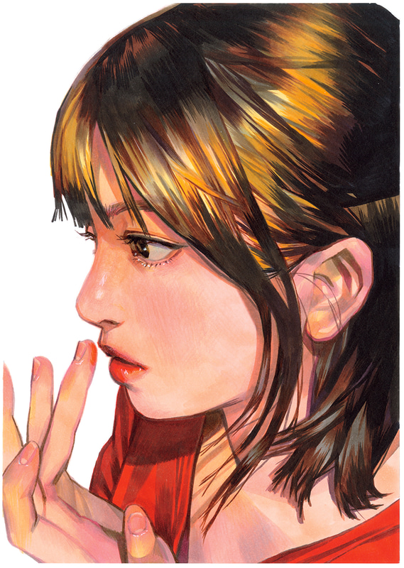 光の当たり方や肌の血色、髪の毛1本1本まで丁寧に描かれた細部へのこだわりが注目