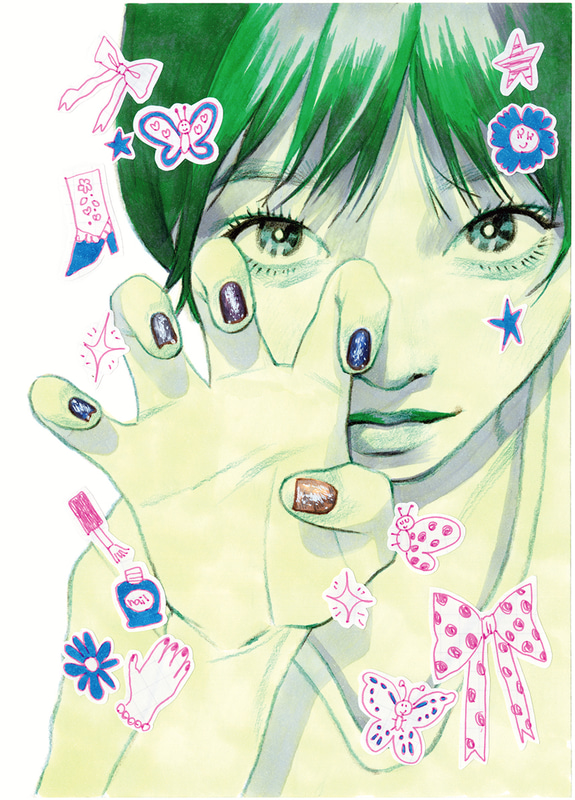 描き下ろしイラスト、鉛筆画のスケッチ、初公開となるマンガ作品なども収録